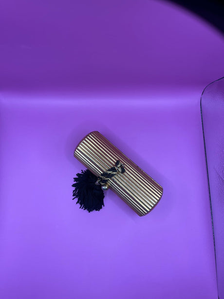 Rare Vintage Lancome Cylinder Evening Bag with Tassel Detail