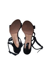 Manolo Blahnik black and silver studded heels (40)