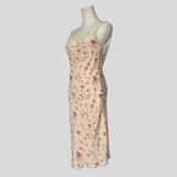 Floral button side midi dress