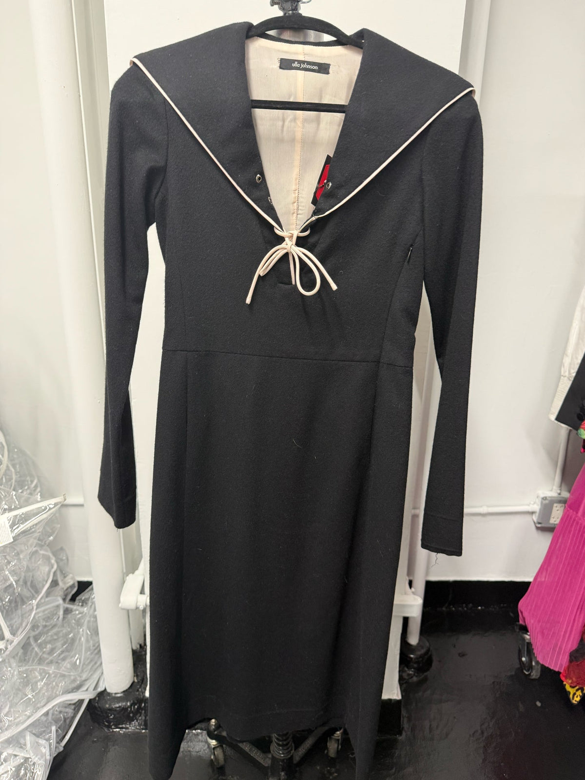 Ulla Johnson Size S Black Wool Sailor Dress