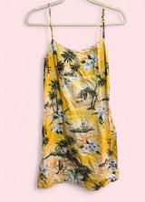 100% cotton Hawaiian yellow dress - SKU TUV #85