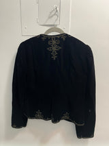 Vintage Oscar de La Renta Velvet Blazer with Gold Embroidered Detail size 6