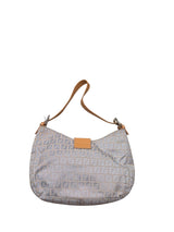 Fendi zucchino blue and beige shoulder bag