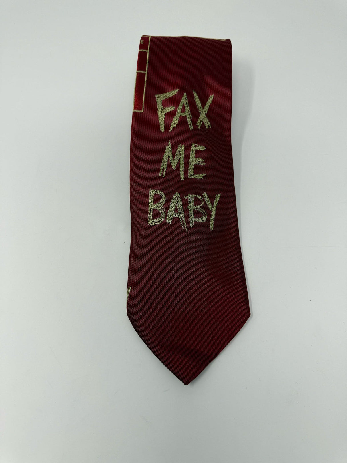 Moschino Burgundy Fax Me Baby Silk Neck Tie