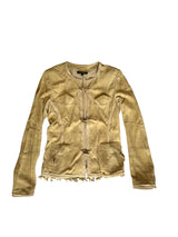 Roberto Cavalli camel suede jacket with fringes (42)