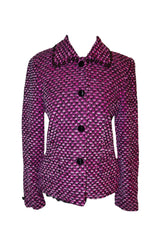 Escada pink and black jacket with black beads