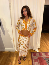 Emilio pucci white and orange two piece set tuv #33234