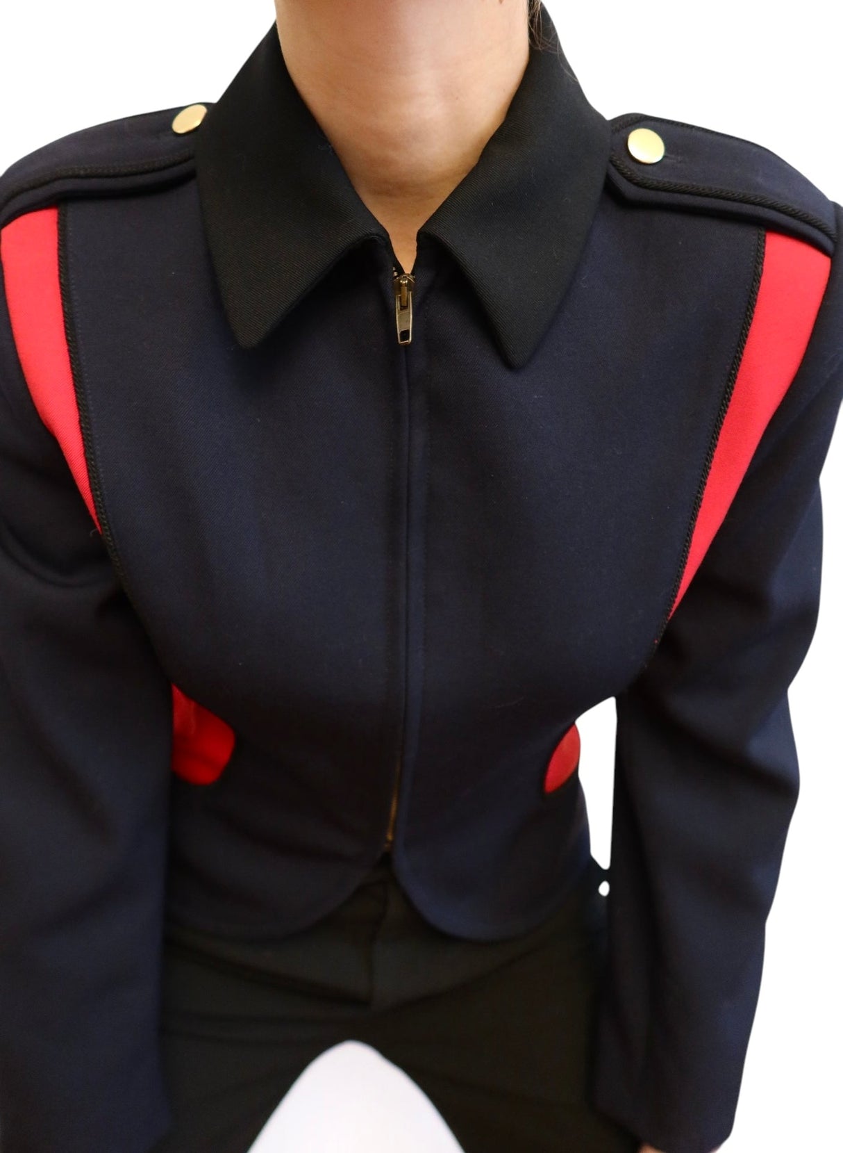 Emporio Armani navy, black and red zip up jacket size 38