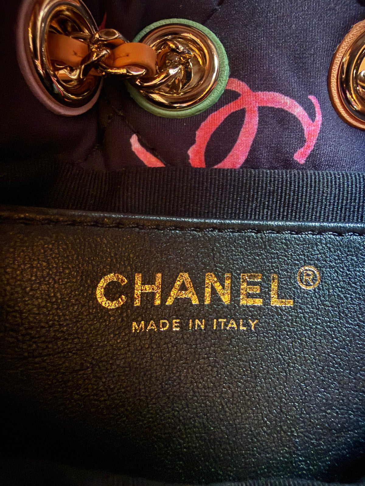 Chanel Drawstring Bucket Backpack Small