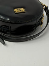 Moschino Black & Red Heart Circle Crossbody Bag