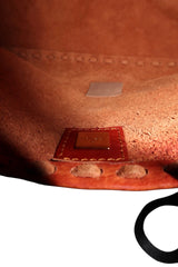 Fendi mama whipstich tan brown leather bag