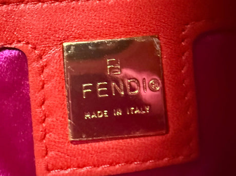 Fendi Vintage Suede Glitter Baguette