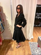 Louis Feraud black beaded blazer set TUV #1111