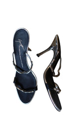 Giuseppe Zanotti heels with silver rhinestones strap (38)