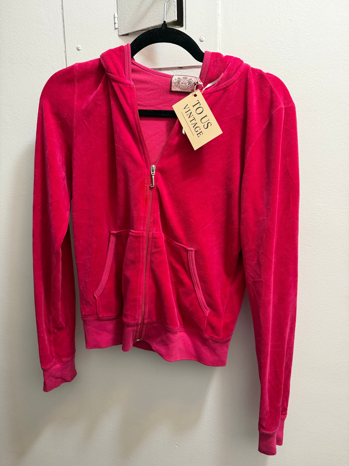 Vintage Juicy couture pink velour sweatshirt