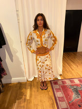 Emilio pucci white and orange two piece set tuv #33234