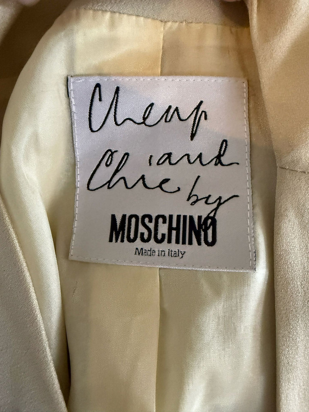 Moschino Cheap & Chic Ivory & Black Butterfly Jacket