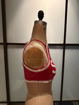 Moschino Size 10 Red & White Sequined SHOP Crop Top