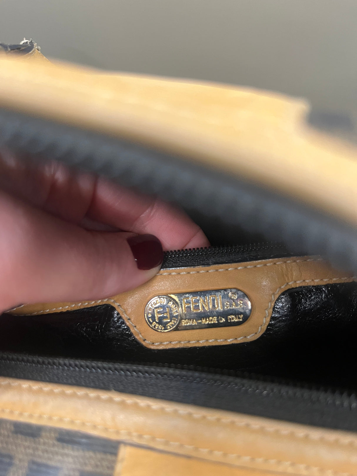 Vintage Fendi Zucca Boston Bag