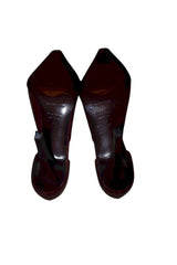Sergio Rossi burgundy heels with bow details (39)