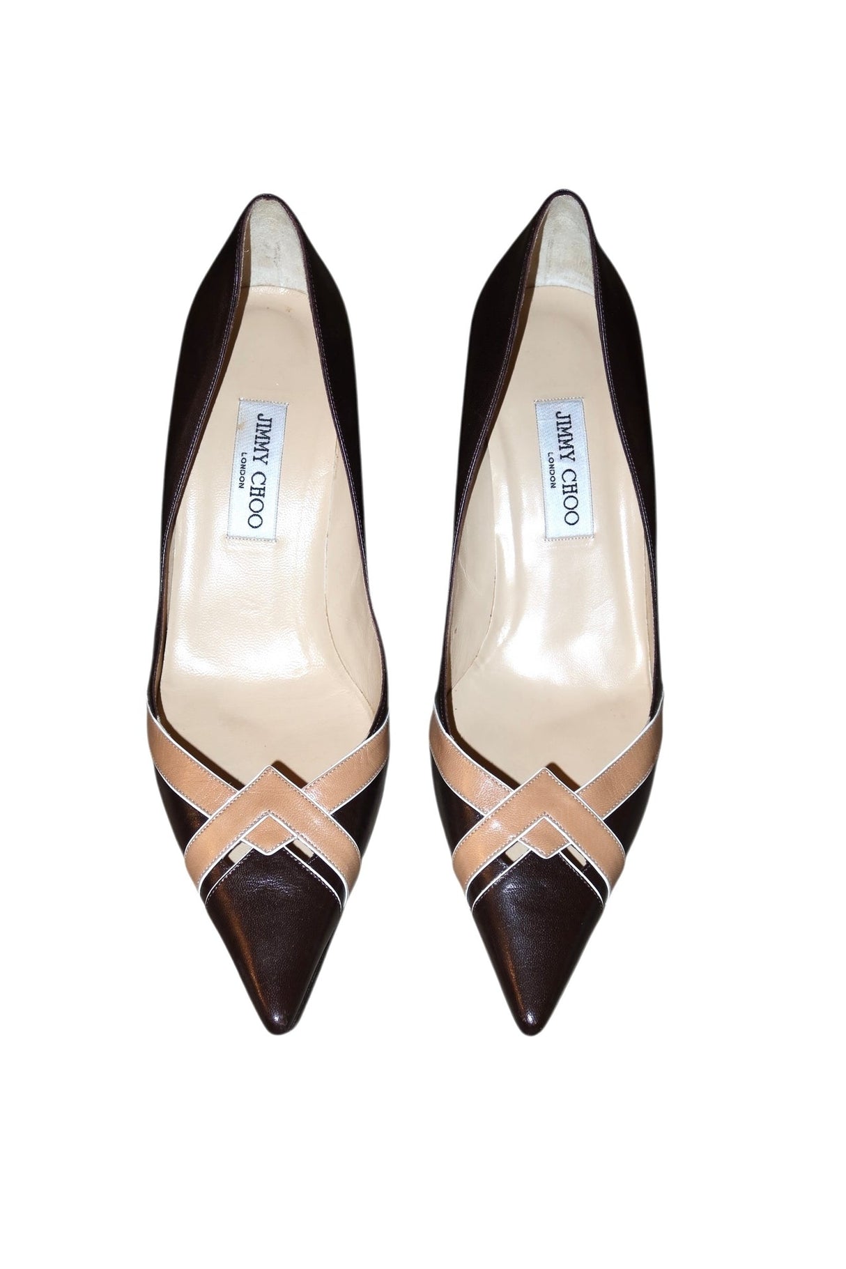 Jimmy Choo brown and tan leather heels (42)