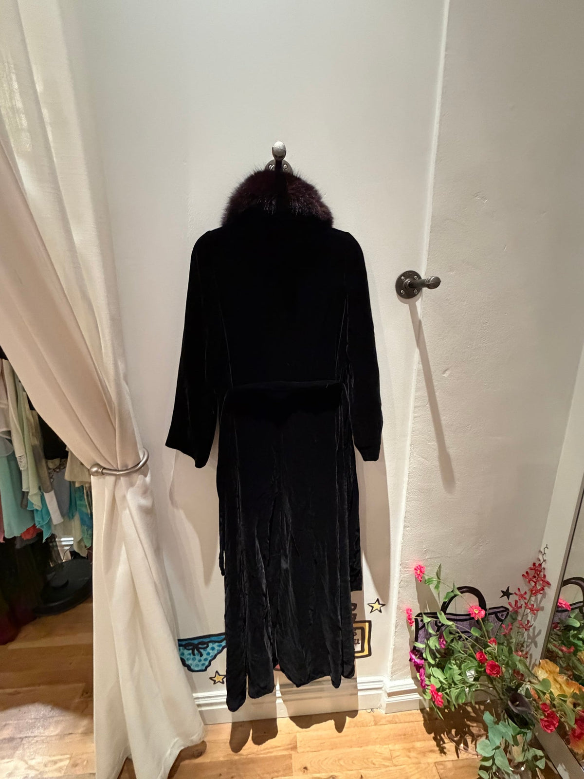 Vintage Giorgio’s of Beverly Hills Velvet Opera Coat w/fox fur