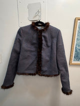Sam Kori George Atelier wool jacket with mink trim - tuv #321895