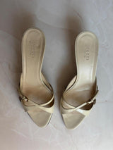 Gucci US 8 Ivory Leather Sandal