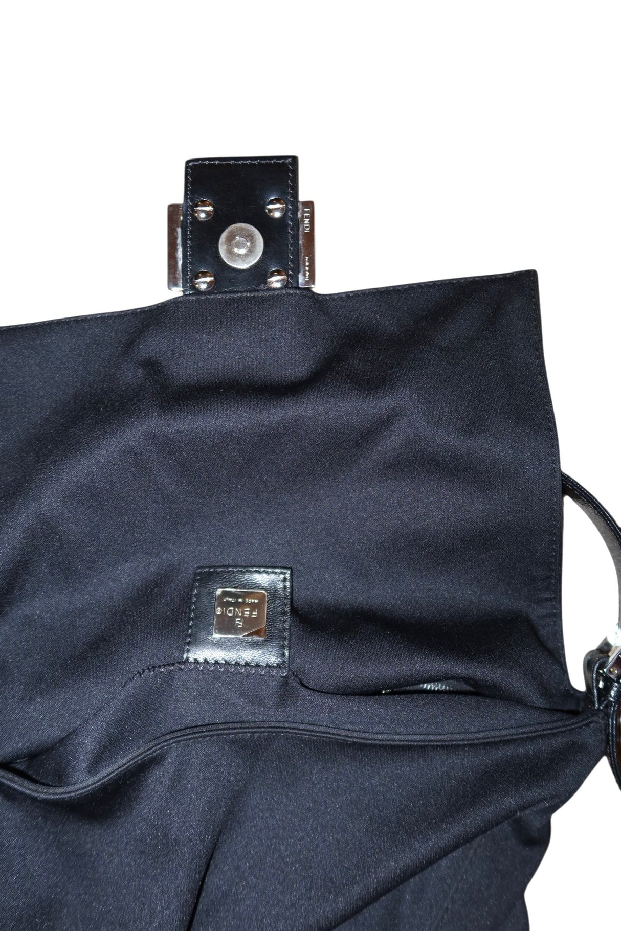 Fendi black neoprene small mama bag