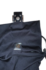 Fendi black neoprene small mama bag