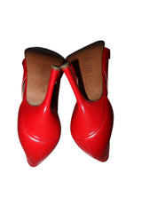 Jimmy Choo red pointed toe pump heels with cutouts (39.5)