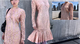 1980's Pink Lace Dress