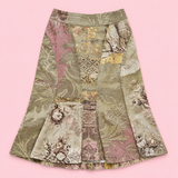 Roberto Cavalli SS 2005 Patchwork Print Midi Skirt