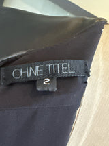 Ohne Title Size 2 Black & White Leather Dress