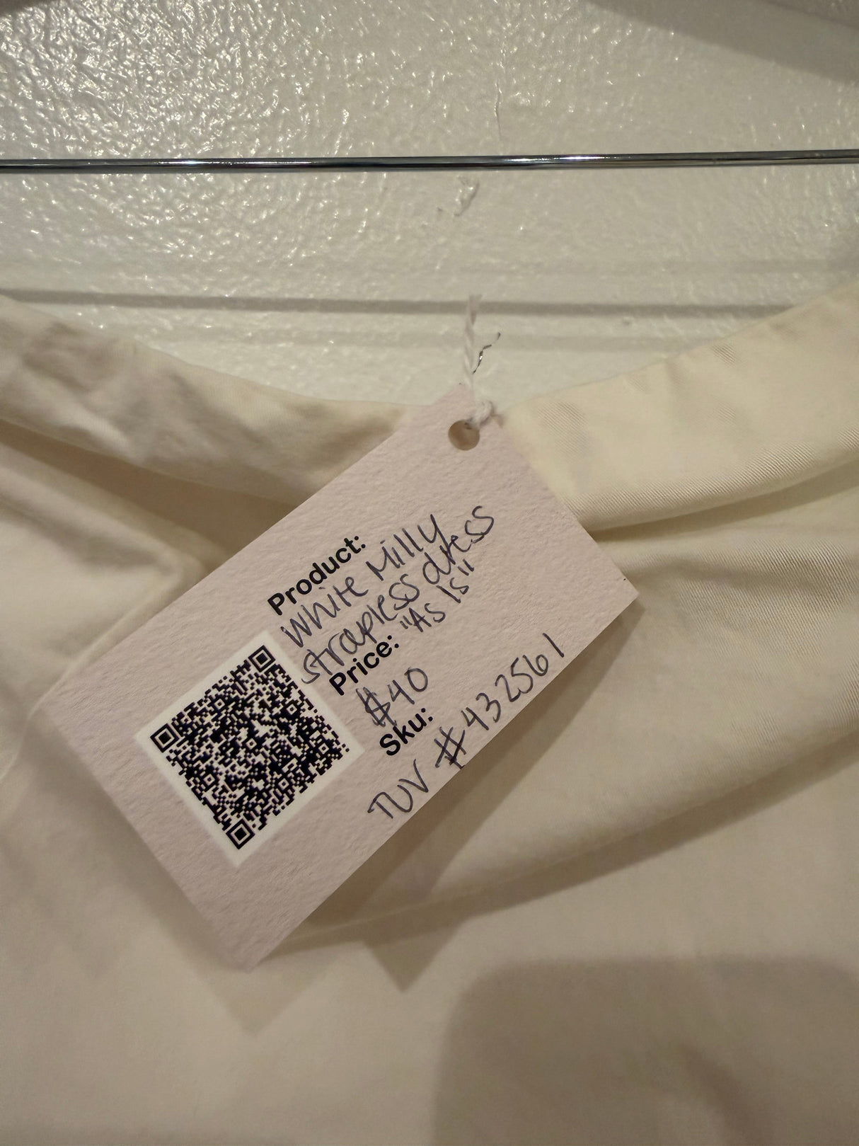 White Milly strapless dress “as is” #432561