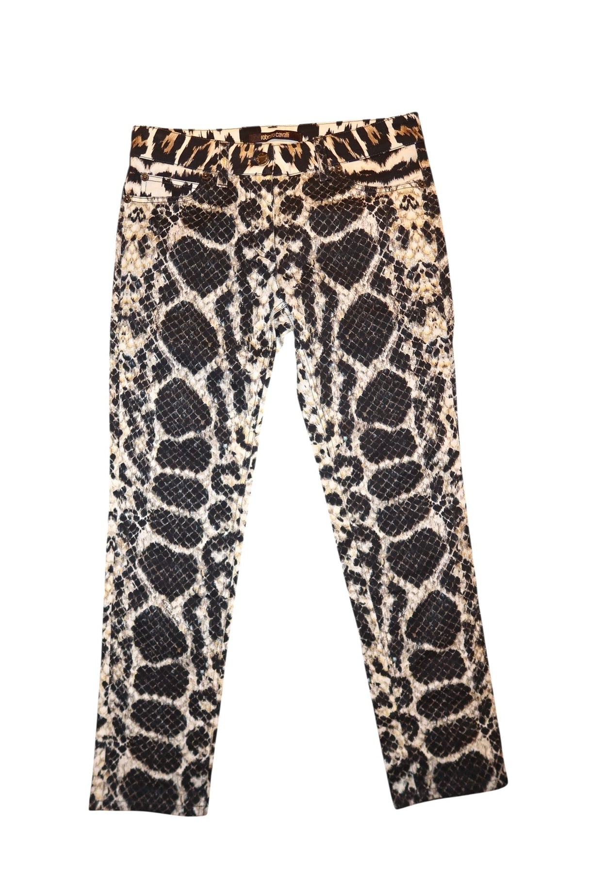 Roberto Cavalli animal print jeans (40)