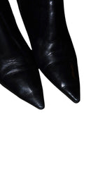 Gucci black leather booties (8.5)