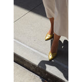 Manolo Blahnik Gold Slingback Pumps