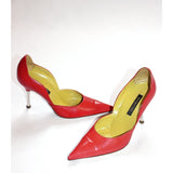 Sergio Rossi Red Art Deco Pumps