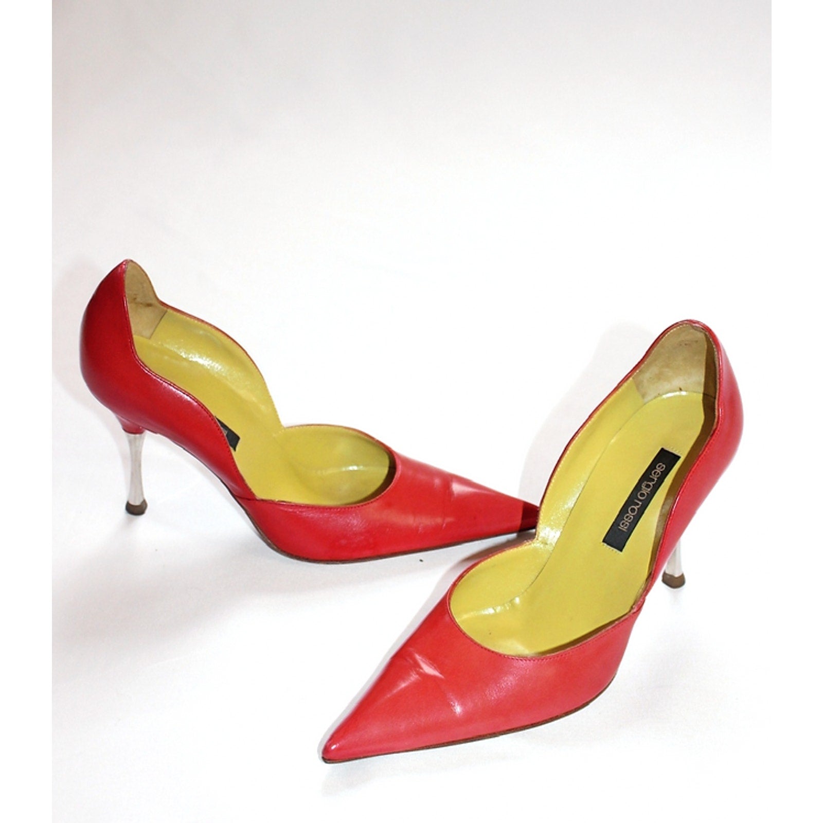 Sergio Rossi Red Art Deco Pumps