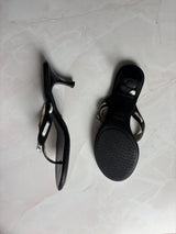 Coach US 7 Black Leather Thong Sandal
