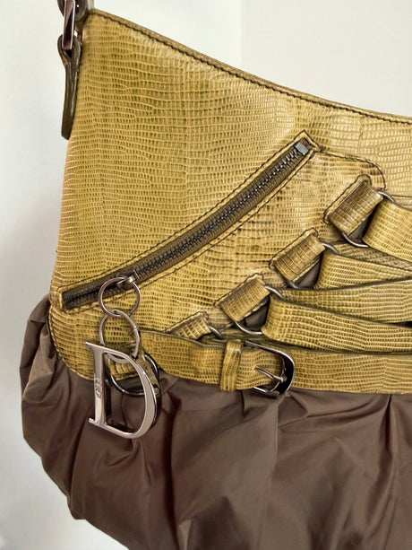 Rare Vintage Christian Dior by John Galliano Ballet Corset Hobo Bag - Y2K Era (Olive/Green) - sku tuv #3