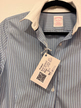 Brooks brothers slim fit blue pin stripe shirt #5321