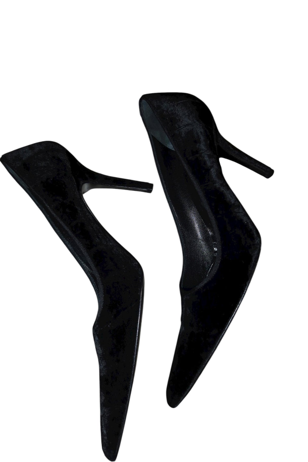 Dolce & Gabbana black velvet heels (39)