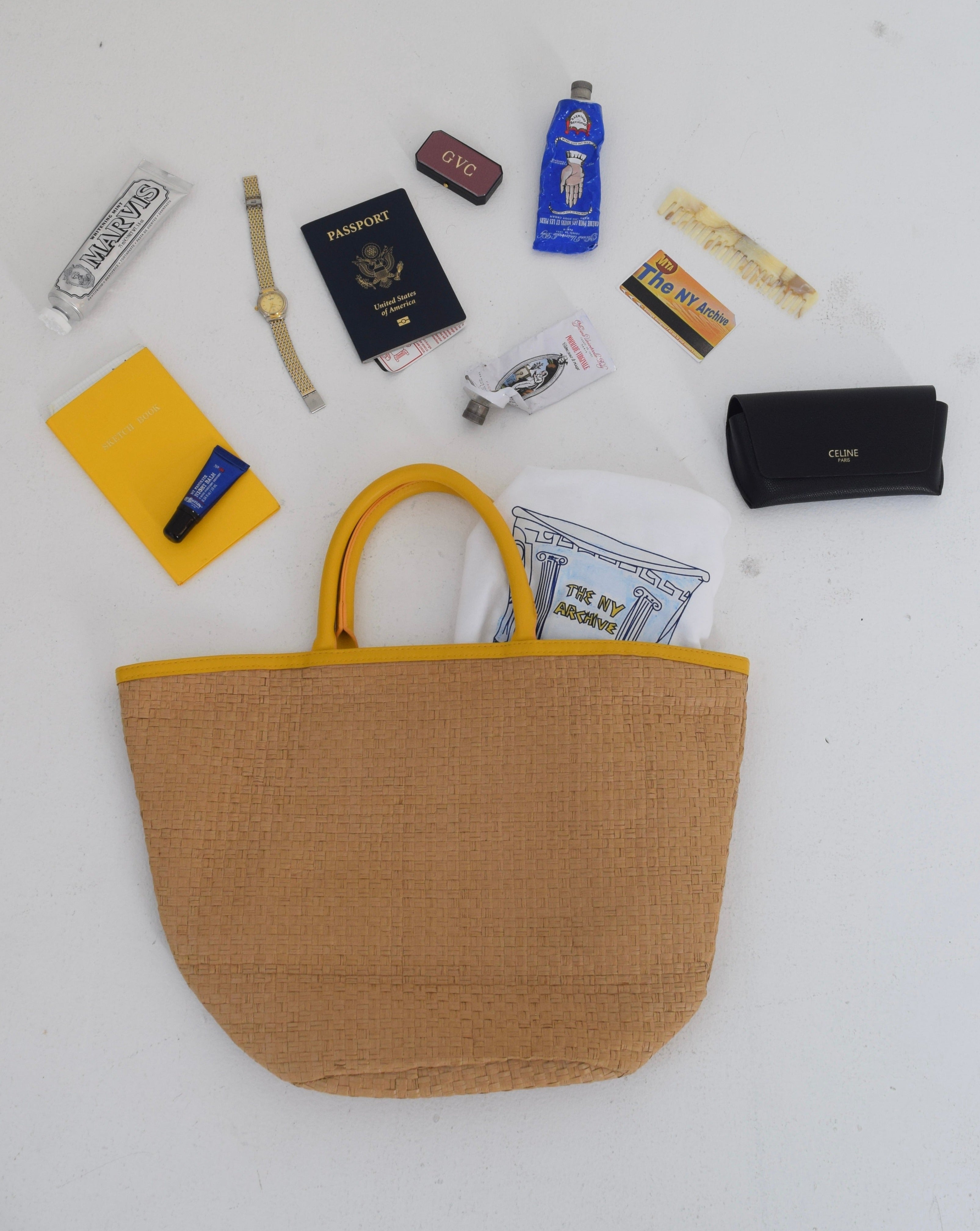 Yellow Straw Bag