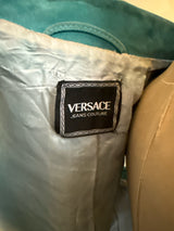 Versus Versace Teal Blue Suede Vest