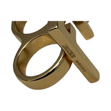 Moschino Gold Fashion Fash On Fash Off  Kunckle Rings Set of 3