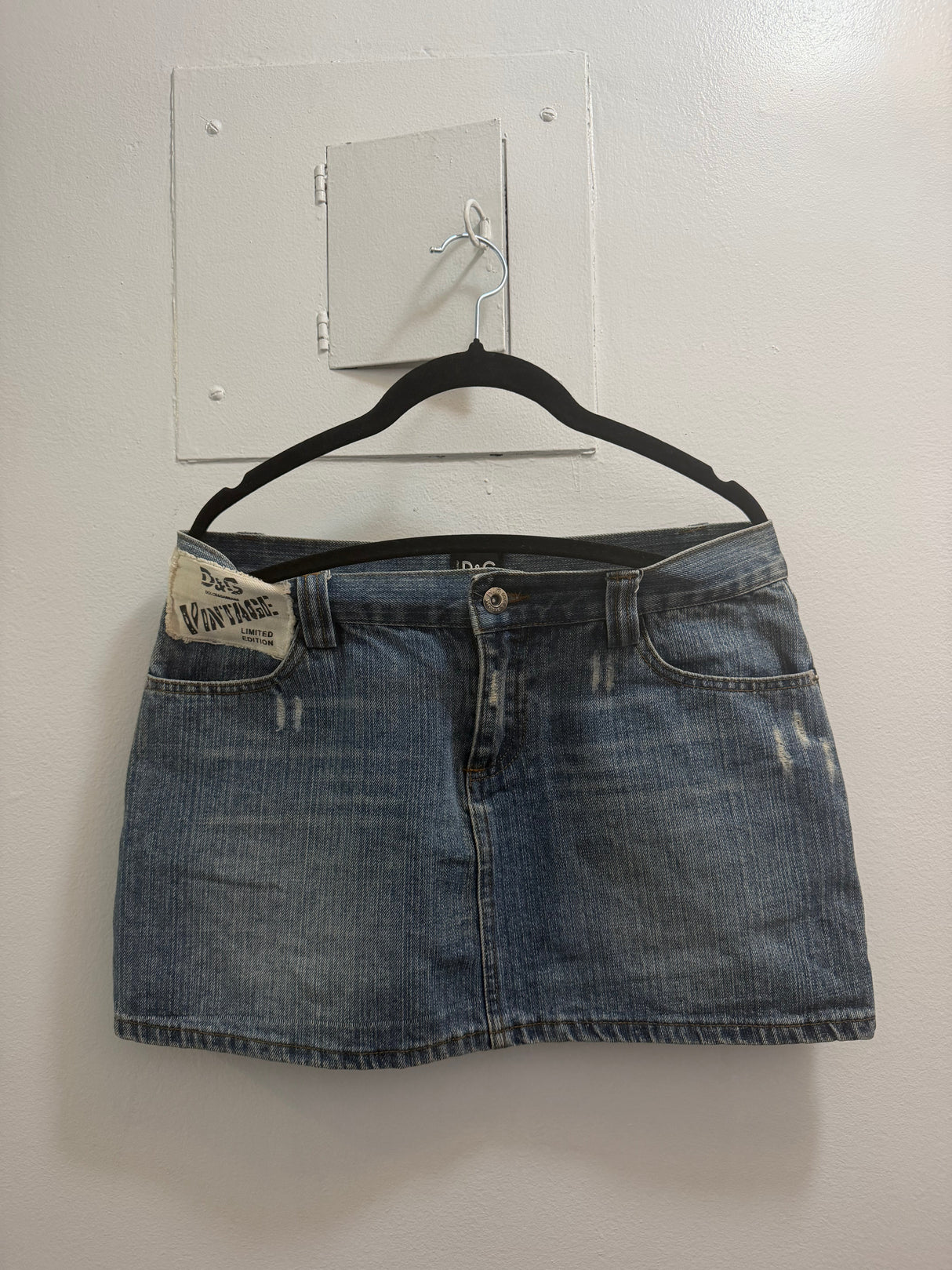 Dolce & Gabbana Bedazzled Jean Mini Skirt - TUV #45345