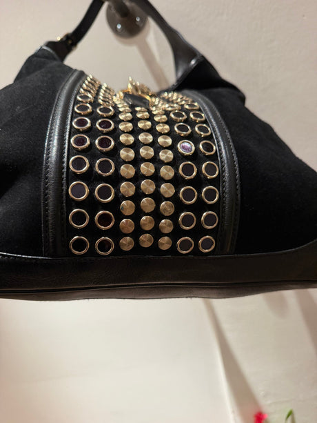 Gucci Black Suede Stuffed Bouvier Jackie O Bag - TUV #321753
