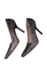 Gucci nude snakeskin heels (7.5)
